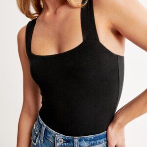 Abercrombie Cotton Seamless Fabric Squareneck Bodysuit XS
